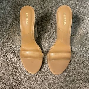 Nude and Clear Heels